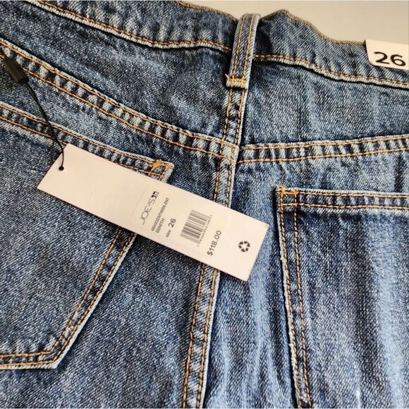 $118 Joe's Jeans Frayed Hem Blue Jean Shorts Women's Size 26 - Picture 3 of 6